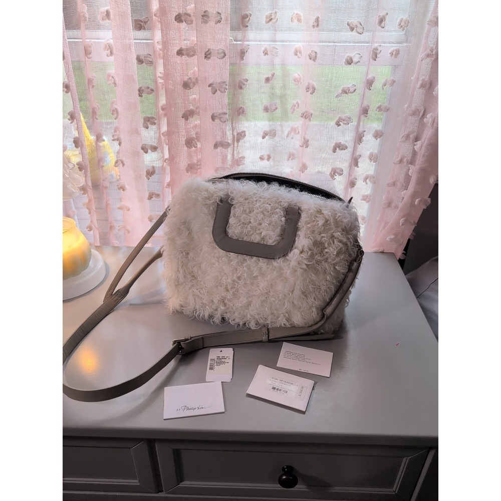3.1 Phillip Lim 100% Genuine Lamb Shearling Wednesday Medium Boston Satchel